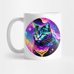 Kawaii Cat Cute Animals Colorful Galaxy Design Mug